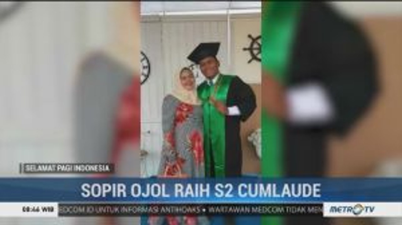 Hebat! Sopir Ojol Ini Raih S2 Cum Laude