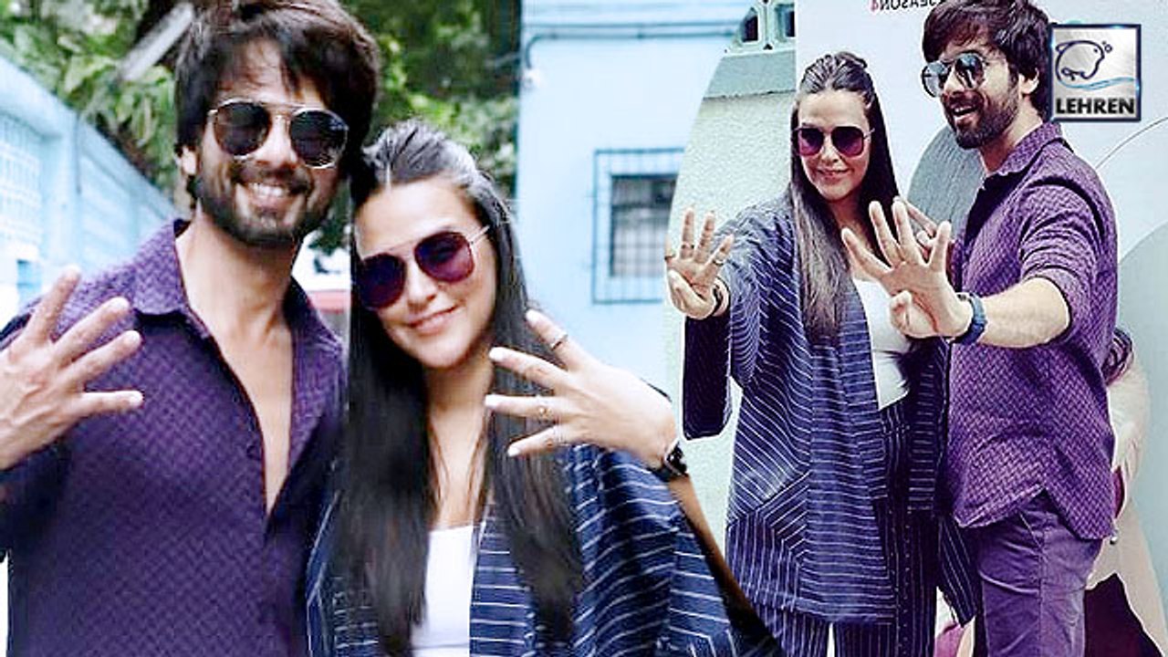 Shahid Kapoor Meets Neha Dhupia To Record For 'No Filter Neha'