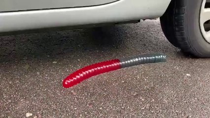 Crushing Crunchy   Soft Things by Car! - EXPERIMENT- WORLDS LARGEST GUMMY W