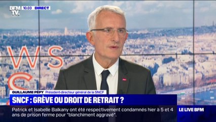 Le PDG de la SNCF Guillume Pépy dénonce "une grève surprise qui ne respecte pas la loi"
