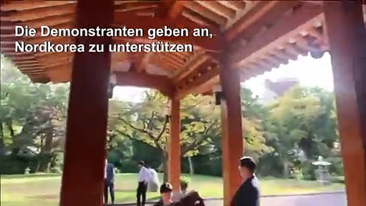 Nordkoreanische Demonstranten brechen in US-Domizil ein