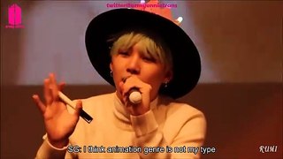 160102 [ENG] BTS Fansign - Suga's taste for movies, foods, and hobbies