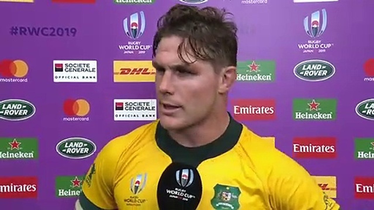 Michael Hooper reacts to Australia's Quarter-Final defeat