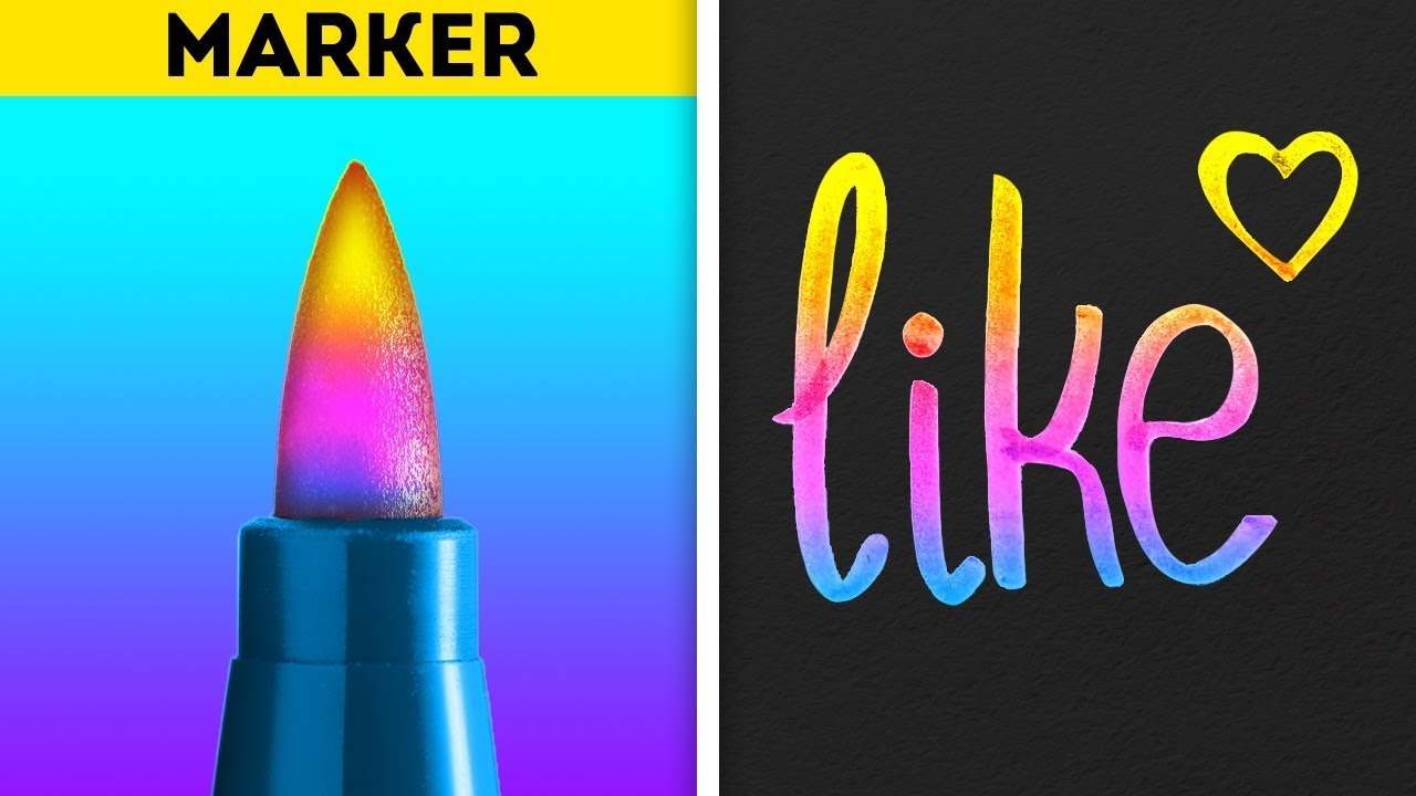 28 COOL TRICKS WITH MARKERS YOU MUST TRY