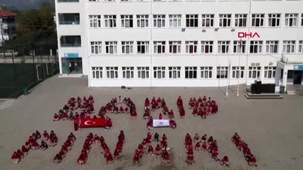 Çanakkale öğrencilerden mehmetçiğe destek