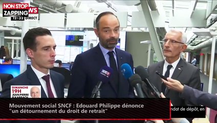 Mouvement social SNCF : Edouard Philippe dénonce "un détournement du droit de retrait" (vidéo)