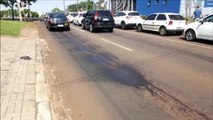Motociclistas reclamam de mancha de óleo na Rua Antonina