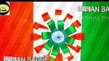 How to make beautiful tricolor Indian  badge ||DIY ||