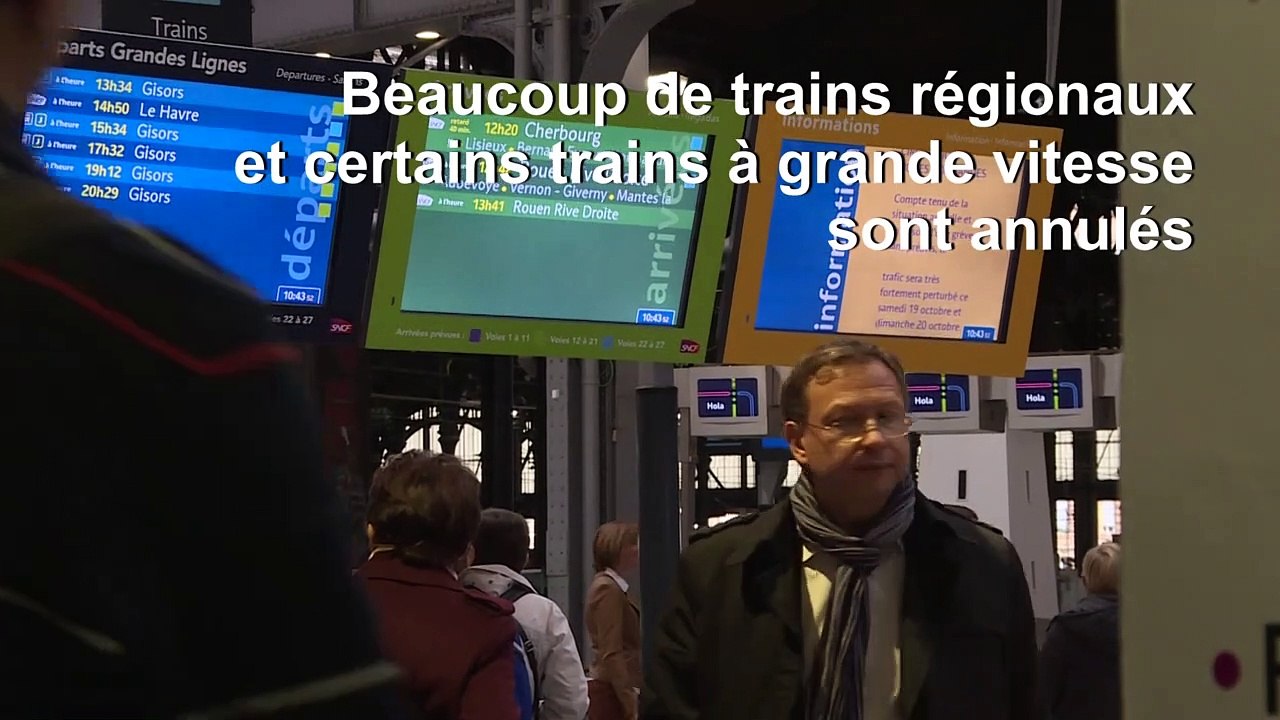 Perturbations à la SNCF: réactions de voyageurs à Paris-Saint-Lazare
