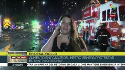 Chile: se profundiza protesta social contra alza del pasaje del metro