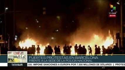 Fuertes protestas en Barcelona contra sentencia del "procés"
