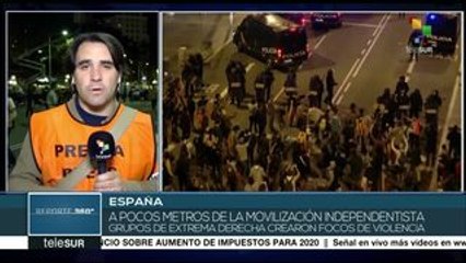 Masiva movilización en Barcelona contra sentencia a independentistas