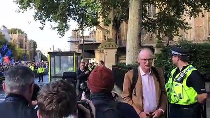 Jacob Rees-Mogg booed as he leaves parliament after Brexit blow