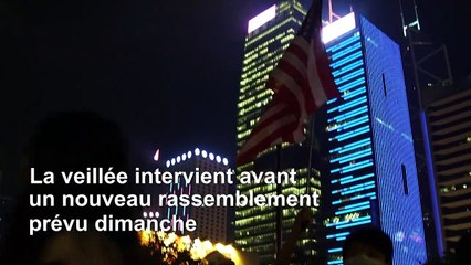 Veillée lumineuse et paisible au centre de Hong Kong