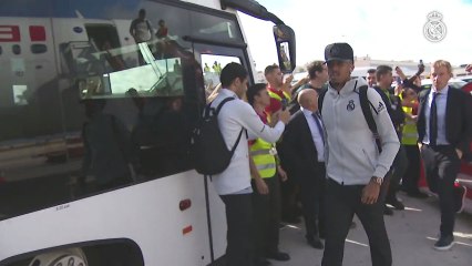 El Real Madrid llega a Palma de Mallorca acogido con un gran recibimiento