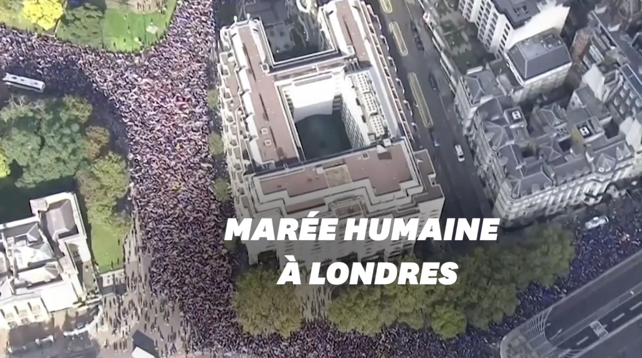Brexit: à Londres des dizaines de milliers de manifestants veulent un 2e référendum