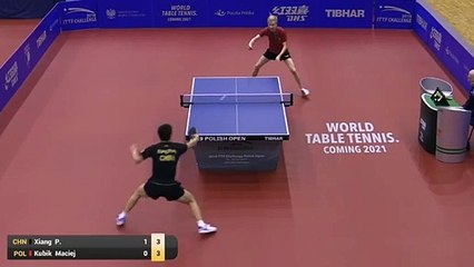 Xiang Peng vs Maciej Kubik | 2019 ITTF Polish Open Highlights (Group)