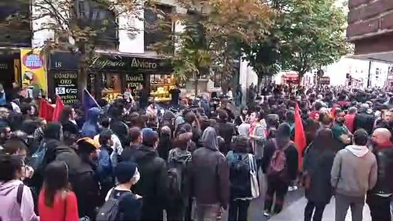 Manifestació a Madrid en suport de Catalunya