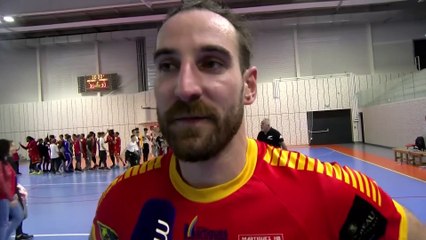 Benjamin Massot-Pellet après la victoire de Martigues Handball contre Chambéry
