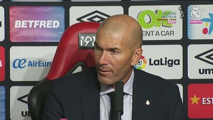 Zidane, tras la derrota en Mallorca: "Es complicado ganar cuando haces poco"