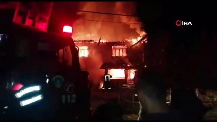 2 katlı ev alev alev böyle yandı