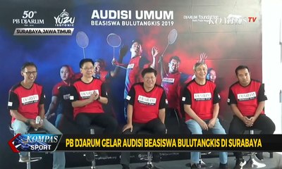 下载视频: PB Djarum Gelar Audisi Beasiswa Bulutangkis di Surabaya