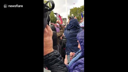 The moment the People’s March crowd find out the Letwin Amendment was passed