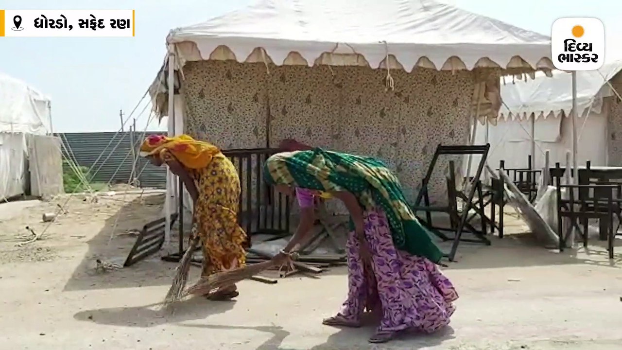 રણમાં ચારે તરફ પાણી, રણોત્સવમાં જવા માટે 10 કિમ...