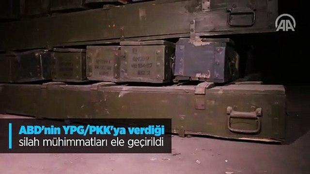 ABD'nin YPG/PKK'ya verdiği silah mühimmatları ele geçirildi