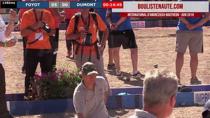 International  à pétanque d'Andrézieux-Bouthéon 2019 : cadrage FOYOT vs PAPALEO