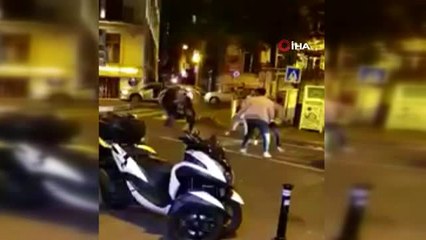 Beyoğlu'nda meydan kavgası kamerada