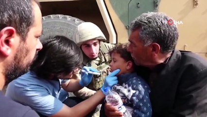 Mehmetçikten Tel Abyadlılara tedavi desteği