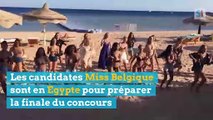 Les candidates Miss Belgique en Egypte pour préparer la finale du concours