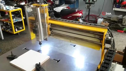 Devrekli motor tamircisi yerli robot yaptı