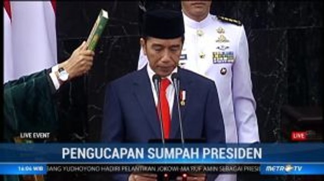 Jokowi-Ma'ruf Amin Ucapkan Sumpah Sebagai Presiden & Wapres