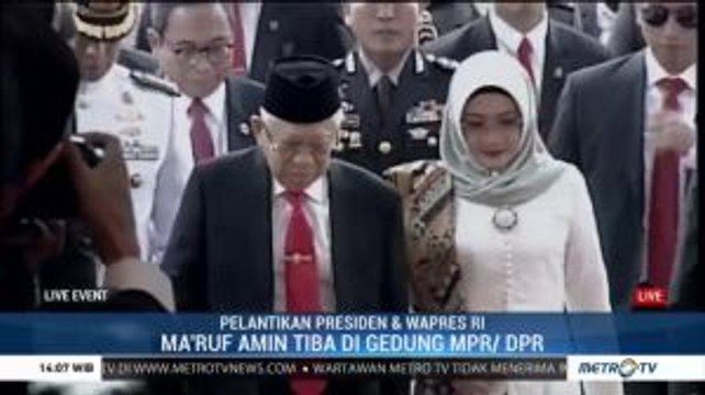 KH Ma'ruf Amin Tiba di Gedung DPR RI
