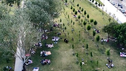 (Havadan fotoğraflarla) İstanbullulardan  "sahilde mangal yasağı" değerlendirmeleri