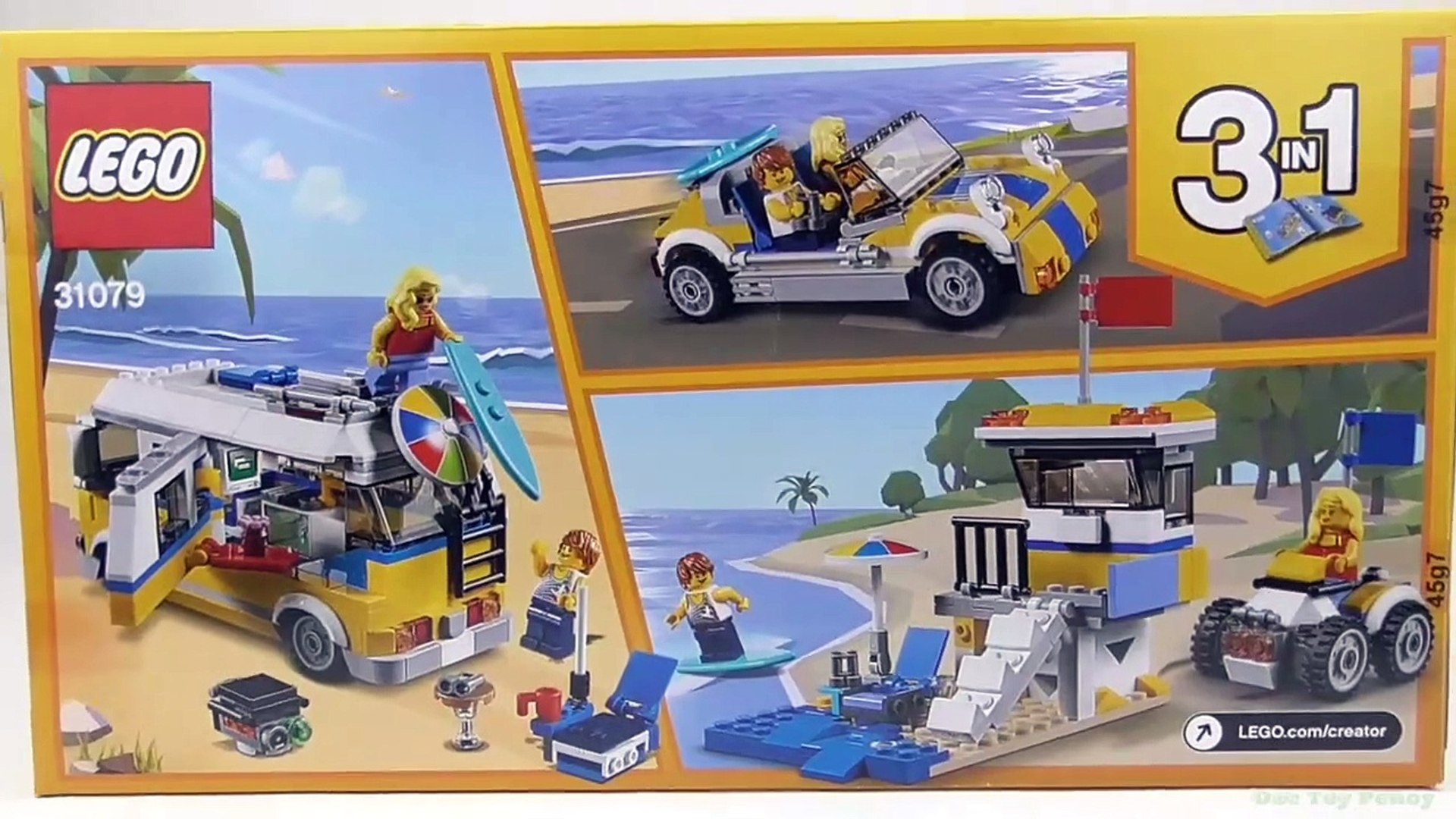 LEGO Creator Sunshine Surfer Van (31079) - Toy Unboxing and Speed Build -  video Dailymotion