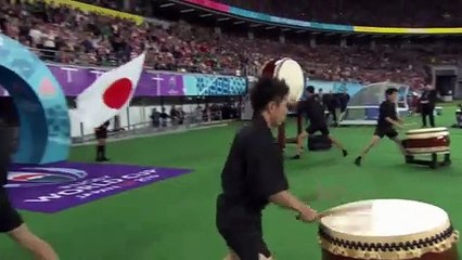 Japan and South Africa walk out to incredible noise