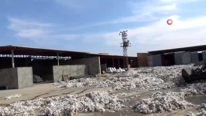 Pamuk fabrikasında çıkan yangında 110 ton pamuk kullanılamaz hale geldi