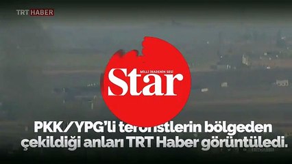 Teröristler güvenli bölgeden çekiliyor!; O anlar böyle görüntülendi