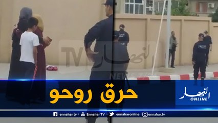 "فيديو حصري لإنتحار رب عائلة حرقا بعد نشر قائمة السكن بـ "حمر العين
