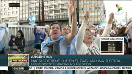 Argentina: Macri defiende su gobierno y asegura que hay justicia