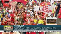 Comuneros marchan para respaldar a Venezuela ante injerencia de EE.UU.