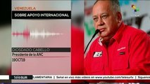 Diosdado Cabello destaca el apoyo internacional a Venezuela