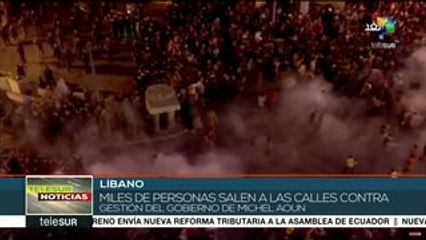 Miles de libaneres protestan y exigen la renuncia del presidente