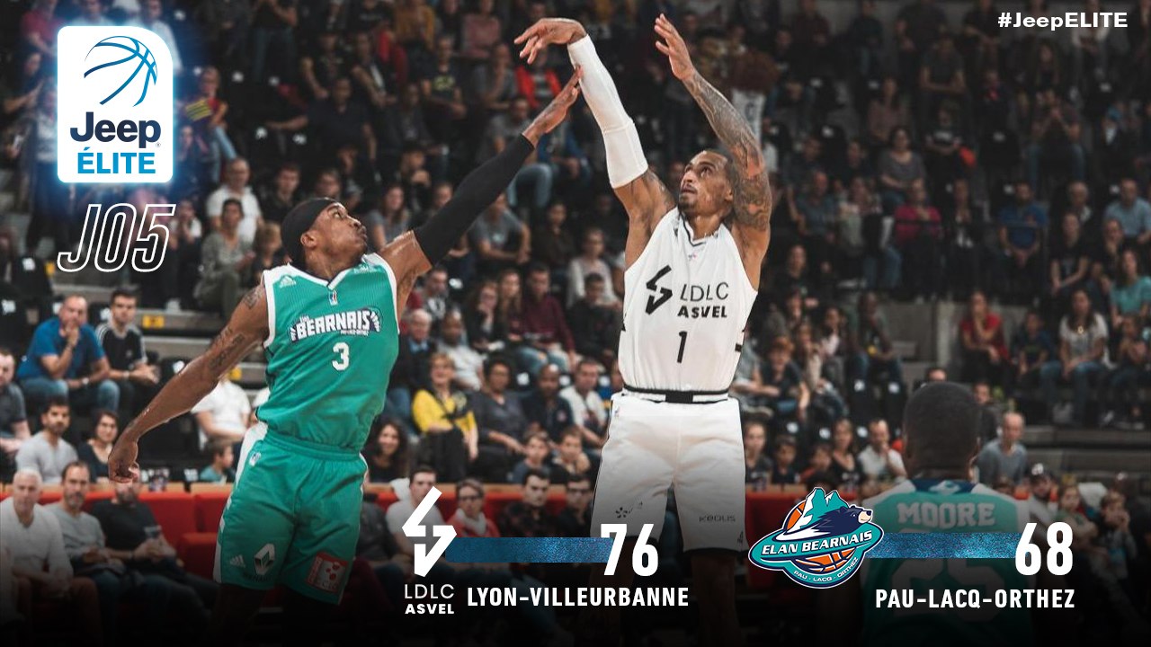 Jeep® ÉLITE : Lyon-Villeurbanne vs Pau-Lacq-Orthez (J5)