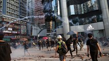 Clashes in Kowloon on 20th straight weekend of anti-government protests in Hong Kong