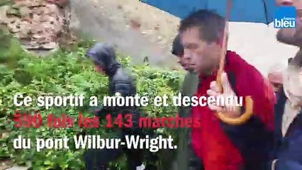 Fabrice  Didier grimpe l'équivalent de l'Everest en restant au Mans