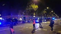 Cortan la Avenida Meridiana en Barcelona